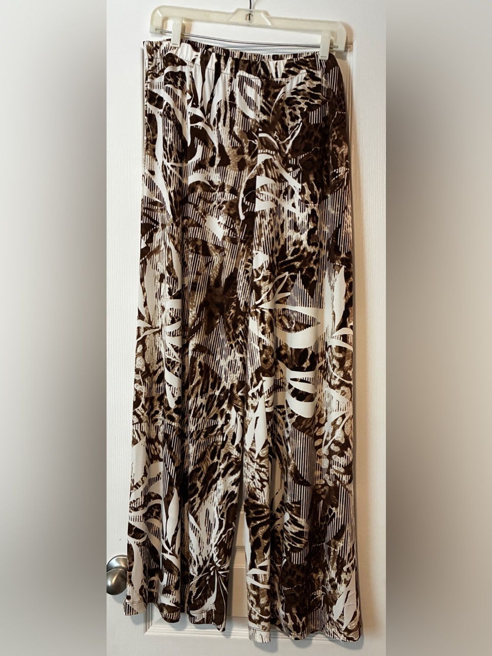 Chico's Brown and White Printed Maxi Skirt